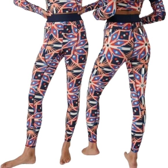 Free People FP Movement Fireside Printed Base Layer Leggings Size Small Highrise